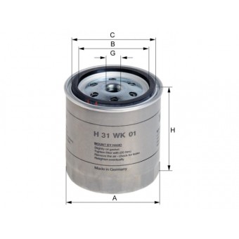 Yakıt Filtresi OM615 OM616 [W123 MB100 T1:207D>507D]